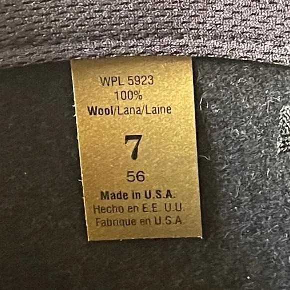 Wool Felt Cowboy Hat Western Ranch Rodeo Festival Costume Black 7 WPL 5923 USA